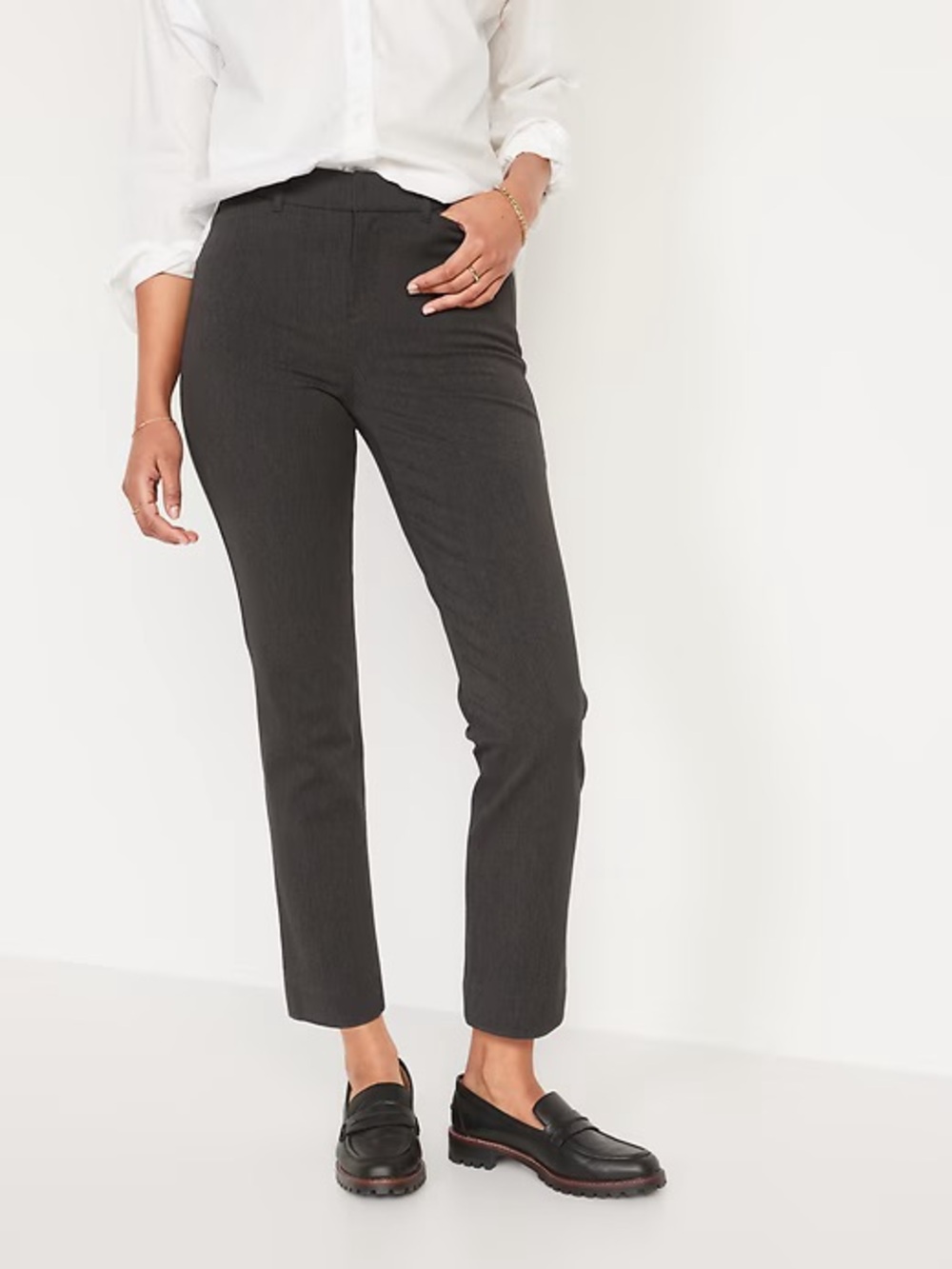 Old Navy ⚓️ High Rise Pixie Pants Dark Gray Size 10 NWT